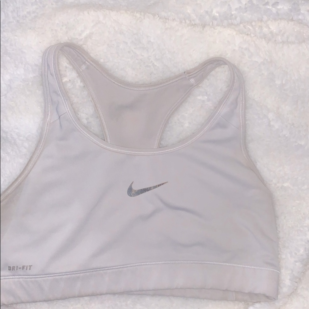 Nike white L sport bra